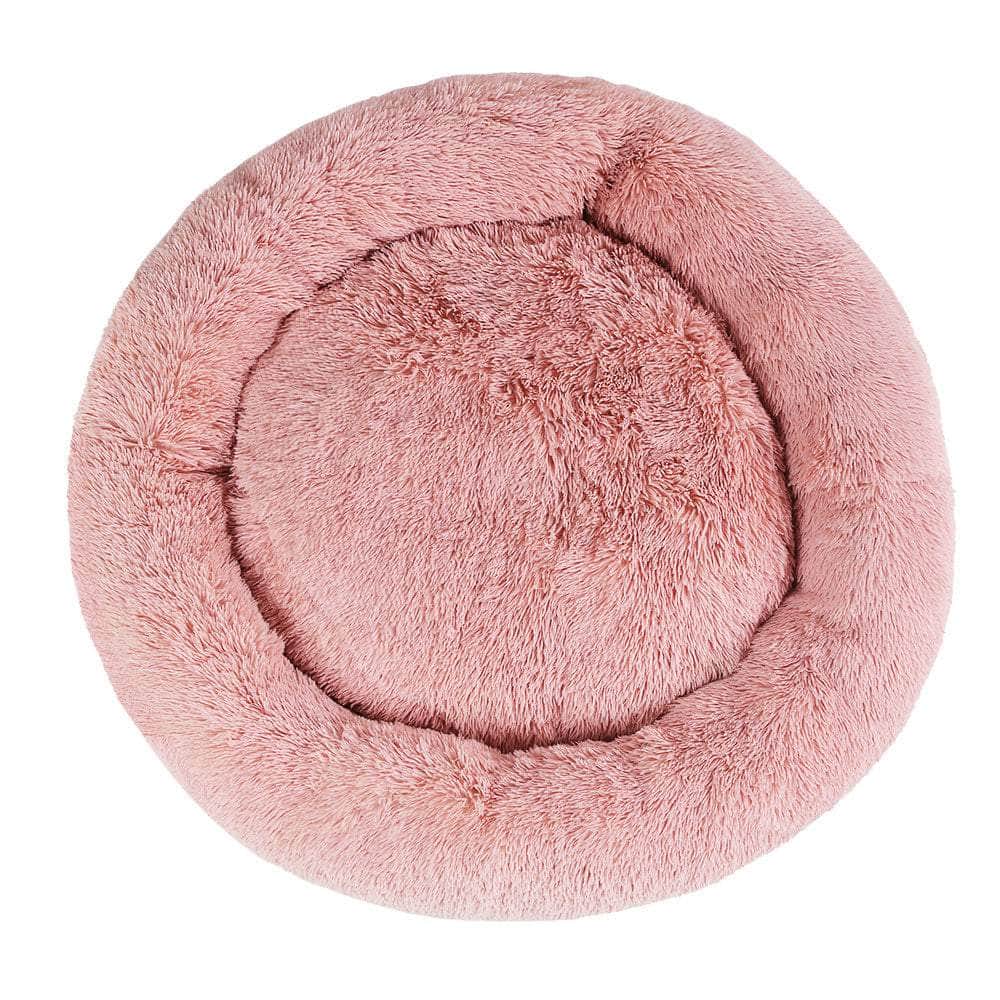 Pet Bed Dog Cat 110Cm Calming Extra Large Soft Plush Pink