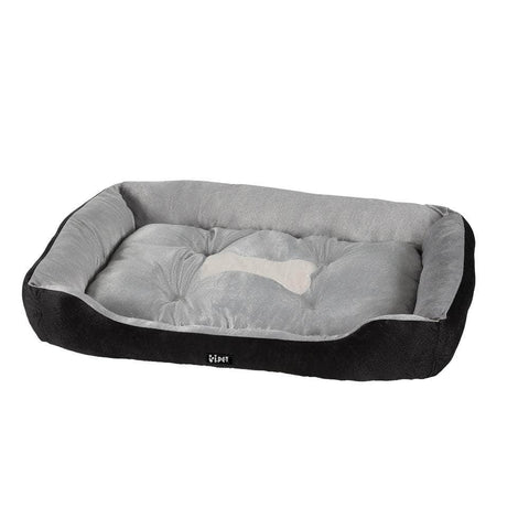 Pet Bed Dog Cat Calming Soft Sleeping Comfy Plush Mat Cave Washable Black