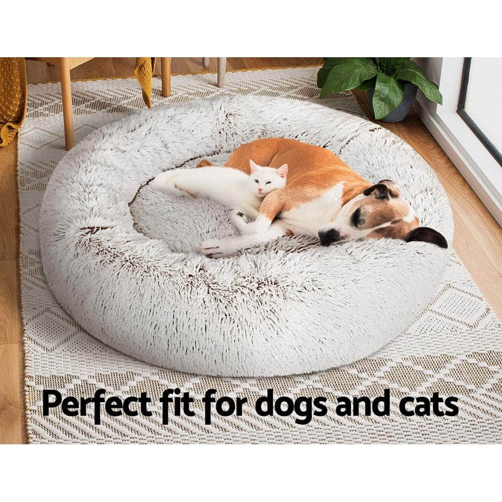 Pet Bed Large 90cm White Sleeping Comfy Cave Washable