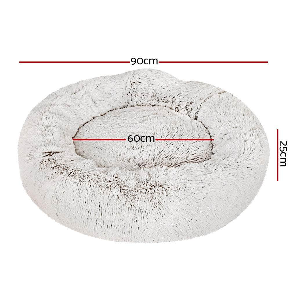 Pet Bed Large 90cm White Sleeping Comfy Cave Washable