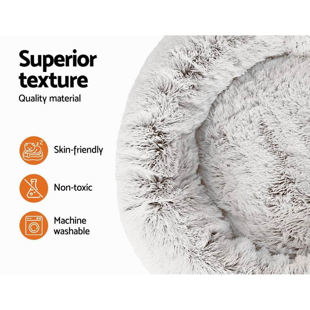 Pet Bed Large 90cm White Sleeping Comfy Cave Washable