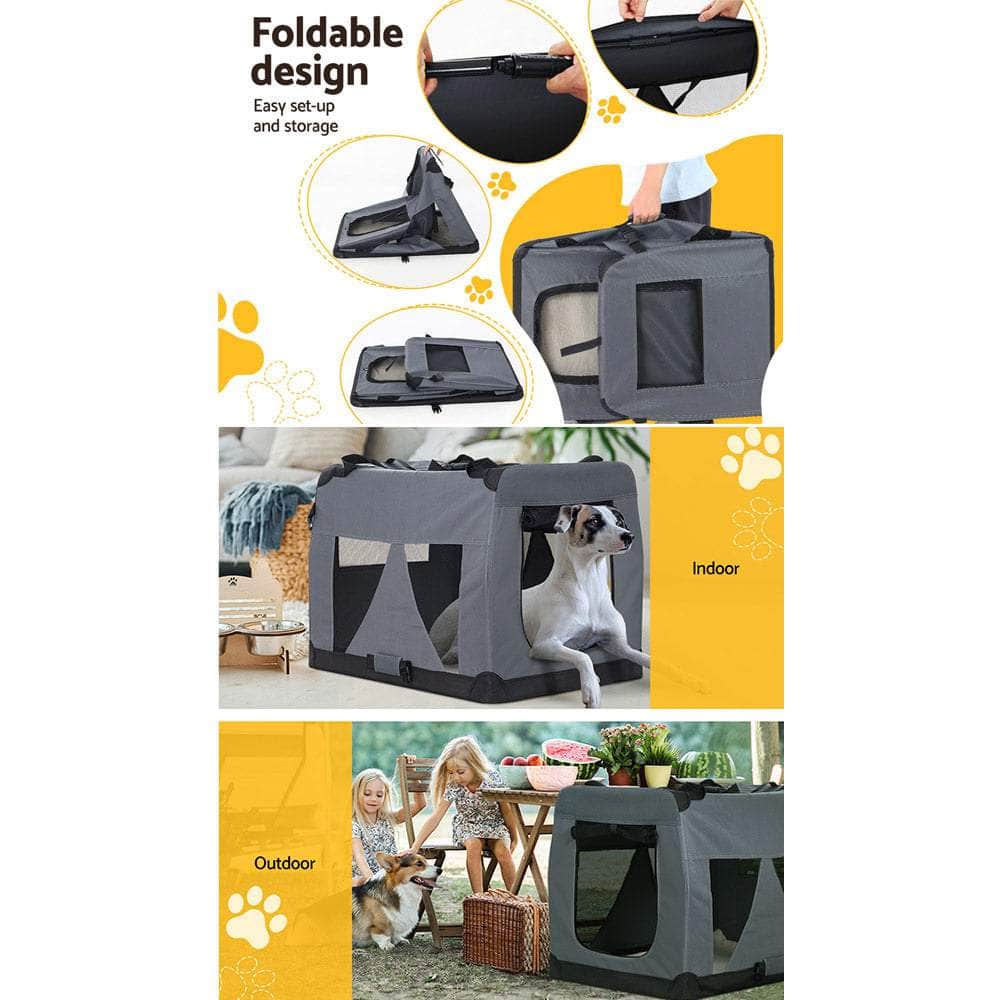 Pet Carrier Soft Crate Dog Cat Travel 121x80CM Portable Foldable Car 4XL