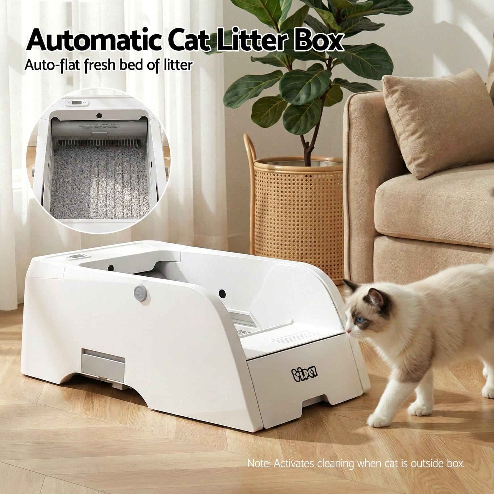 Automatic Cat Litter Box Self-Cleaning Smart Toilet with App Control 5L - photo 2