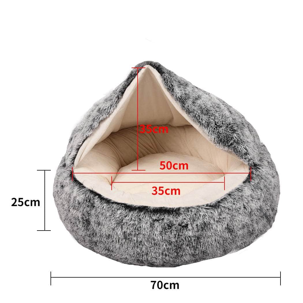 Pet Dog Calming Bed Warm Soft Plush M Medium