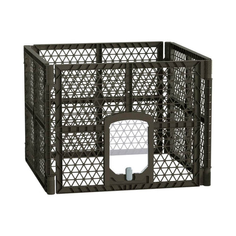 Pet Dog Playpen Enclosure 4 Panel Fence Puppy Cage Plastic Play Pen Fold