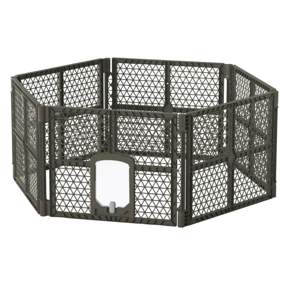 Pet Dog Playpen Enclosure 6 Panel Fence Puppy Cage Plastic Play Pen Fold