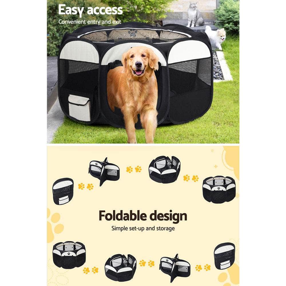 Pet Dog Playpen Enclosure Crate 8 Panel Play Pen Tent Bag Fence Puppy 3Xl
