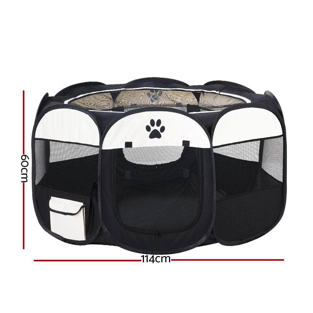 Pet Dog Playpen Enclosure Crate 8 Panel Play Pen Tent Bag Fence Puppy Xl