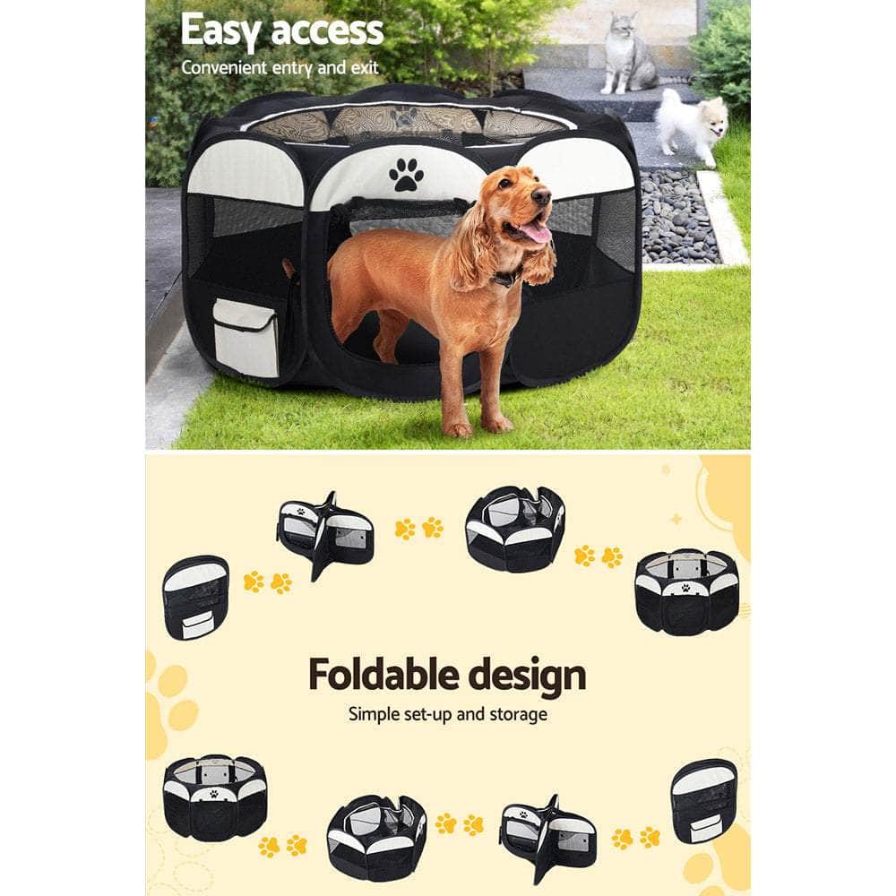 Pet Dog Playpen Enclosure Crate 8 Panel Play Pen Tent Bag Fence Puppy Xl