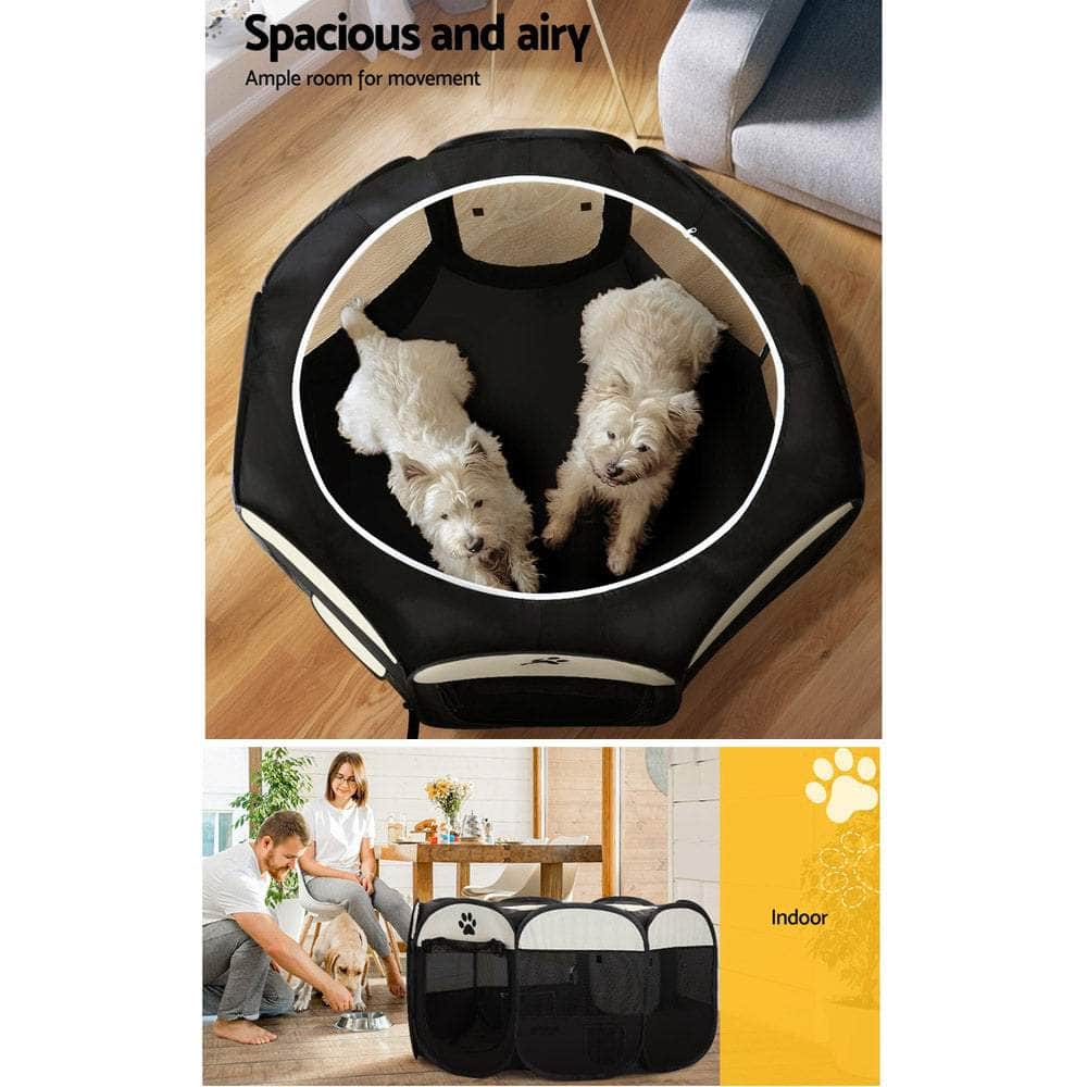 Pet Dog Playpen Enclosure Crate 8 Panel Play Pen Tent Bag Fence Puppy Xl