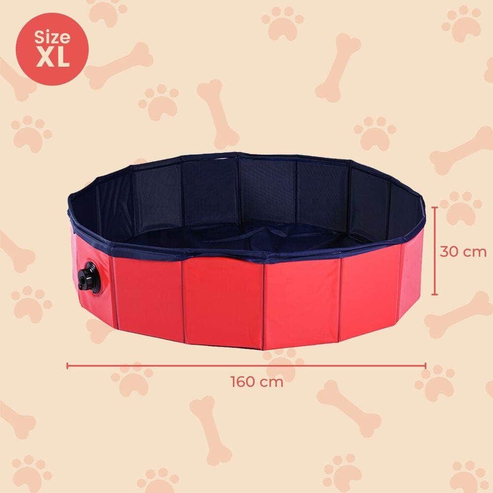 Pet Pool 160Cm*30Cm Red Xxl