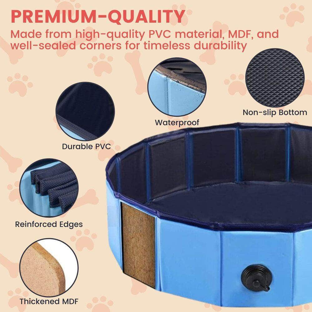 Pet Pool 160Cm*30Cm Xxl Blue