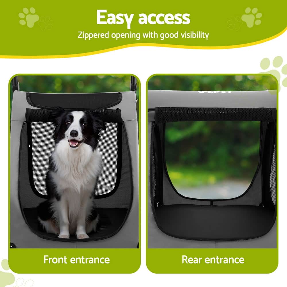 Pet Stroller Dog Pram Large Carrier Cat Travel Strollers 4 Wheels Trolley