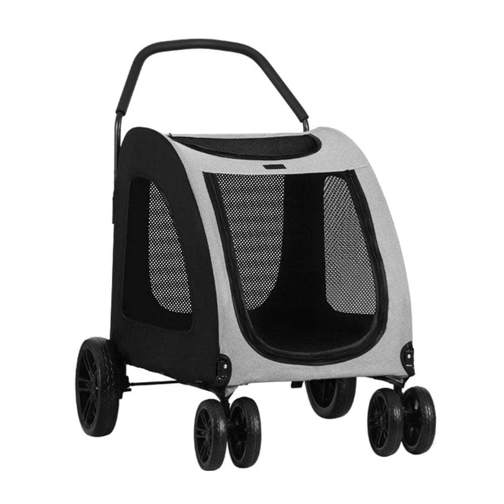 Pet Stroller Dog Pram Large Carrier Cat Travel Strollers 4 Wheels Trolley