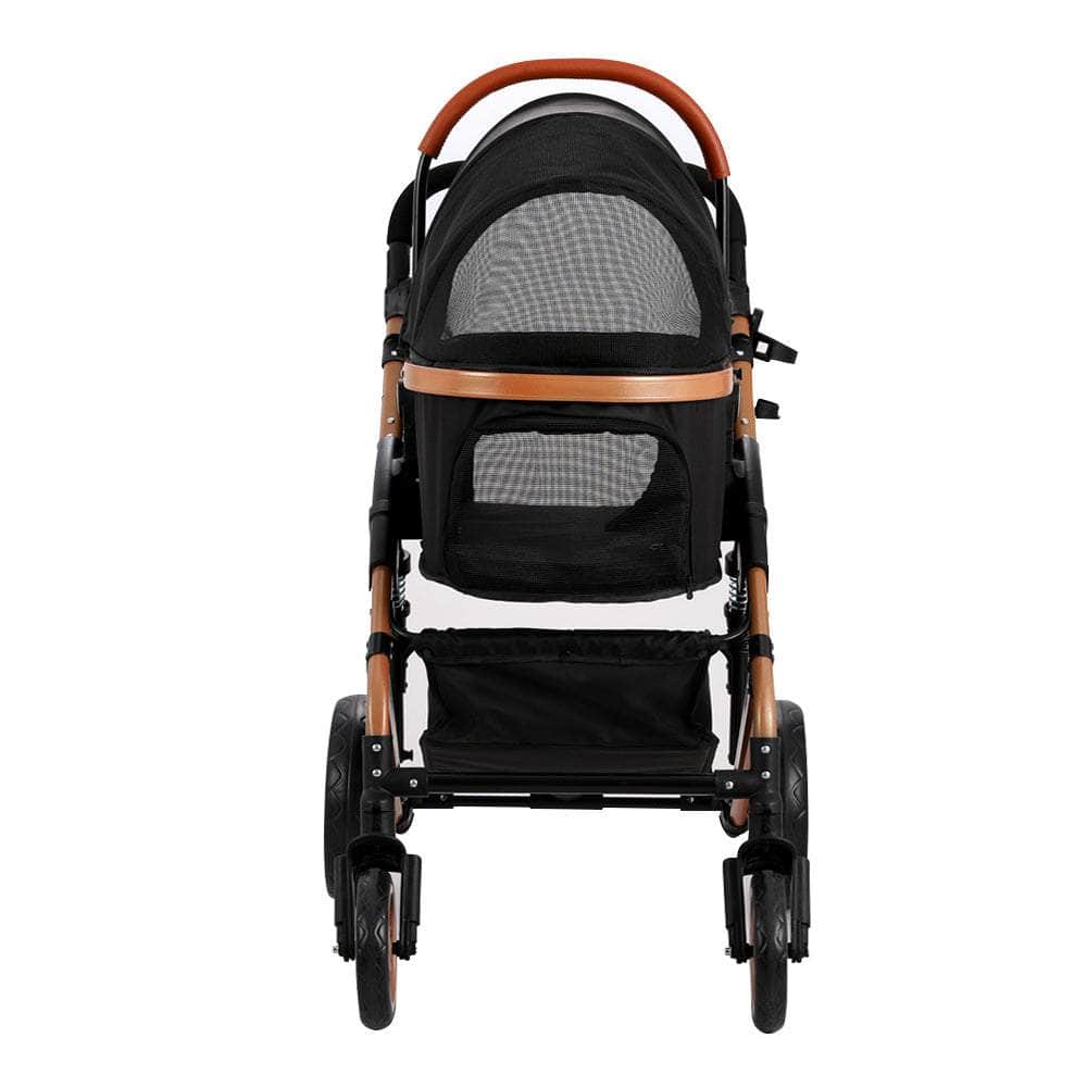 Pet Stroller Dog Pram Large Cat Carrier Travel Foldable Pushchair 4 Wheels