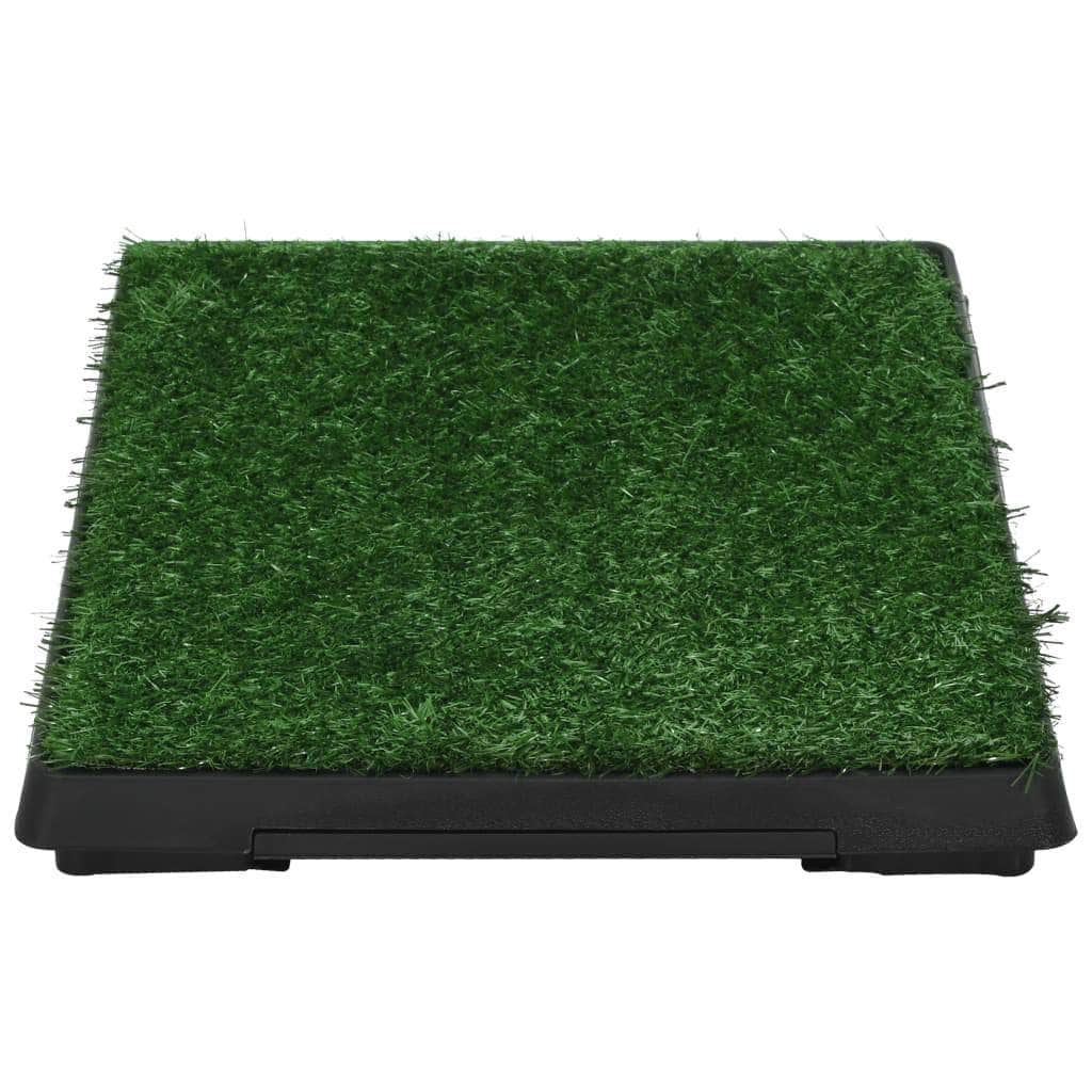 Pet Toilets 2 Pieces with Tray and Artificial Turf Green WC