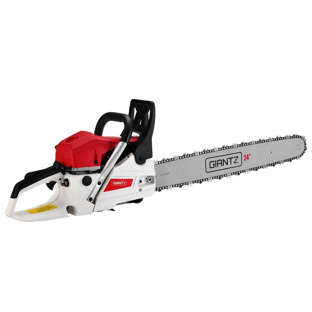 Petrol Commercial Chainsaw 24" Bar Chain Saw E-Start Tree