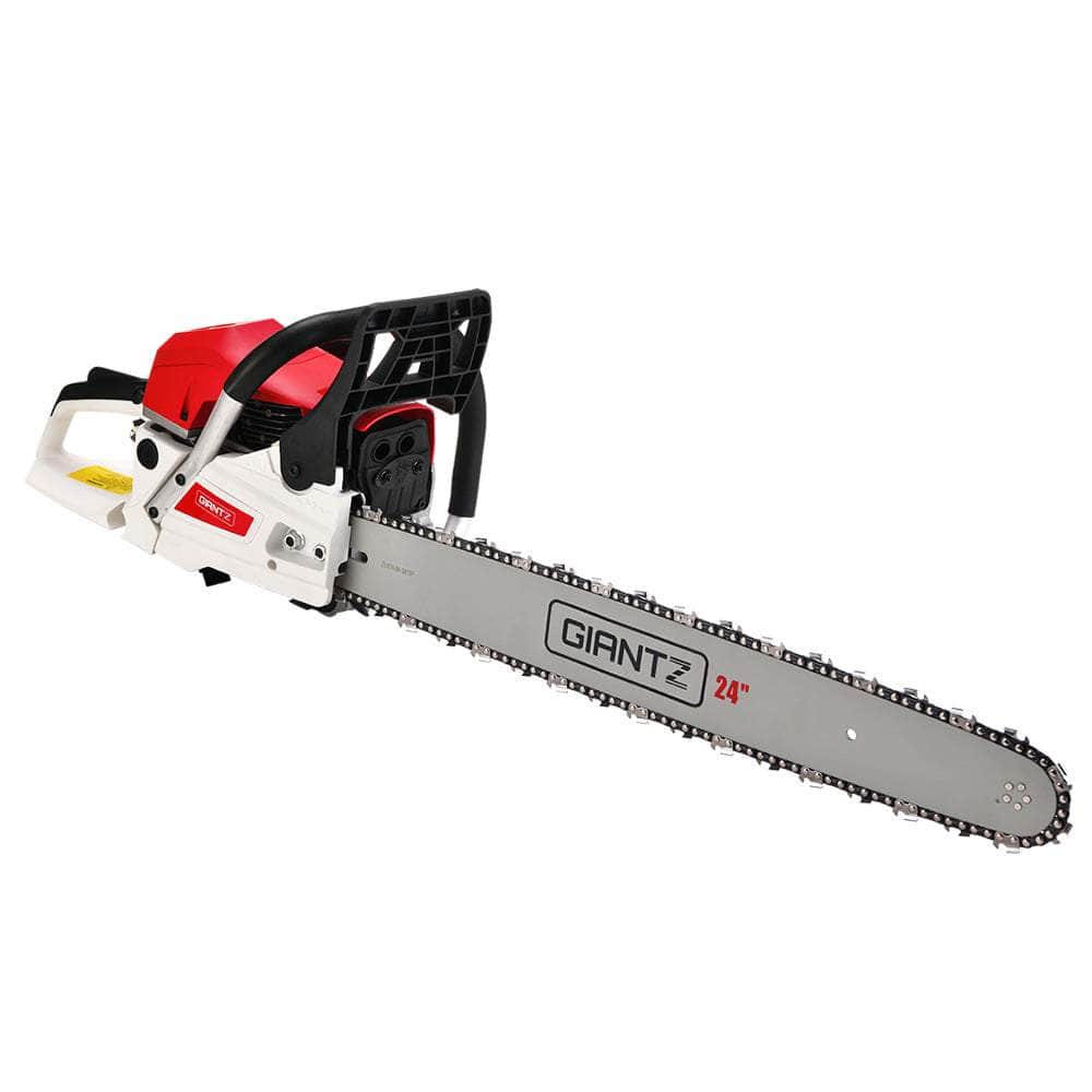 Petrol Commercial Chainsaw 24" Bar Chain Saw E-Start Tree