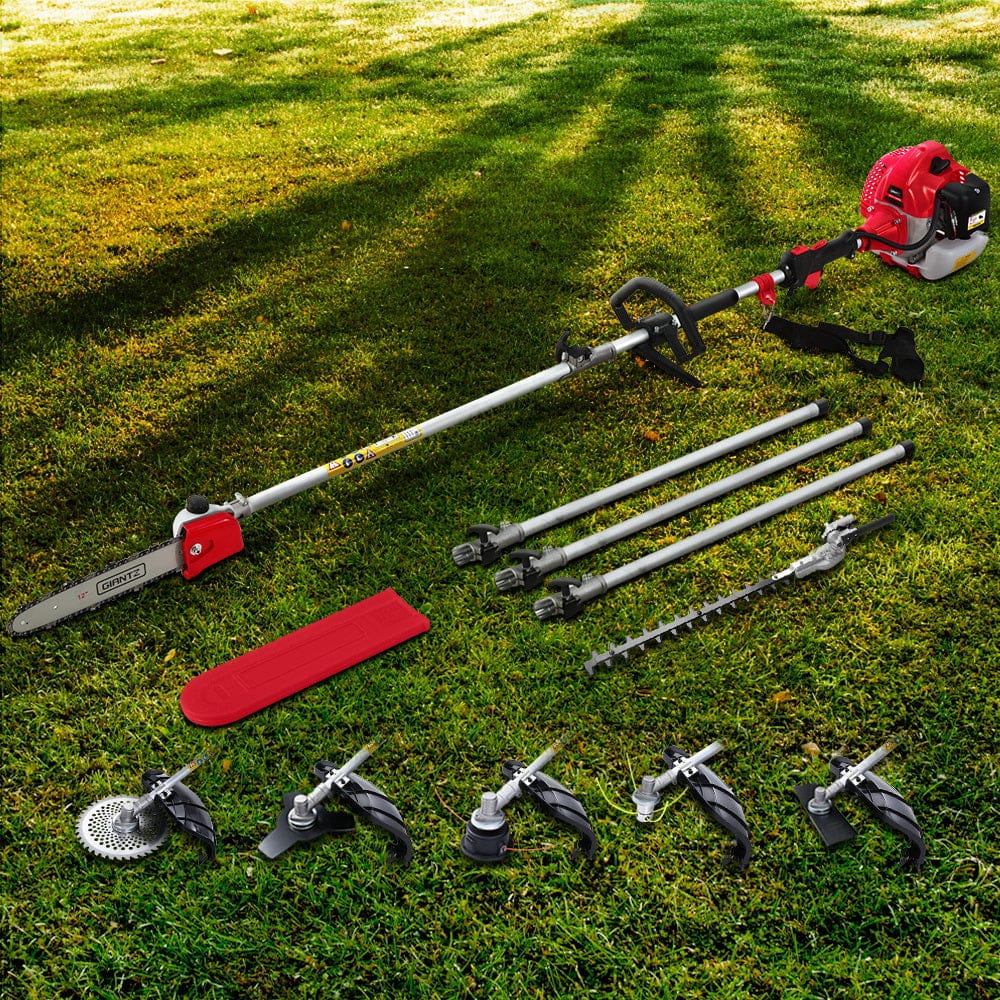 62Cc Pole Chainsaw Hedge Trimmer Brush Cutter Whipper 7-In-1 5.6M Red | Chainsaws