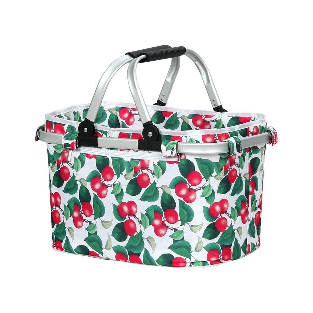 Picnic Basket Set Folding Bag Hamper Insulated Food Storage