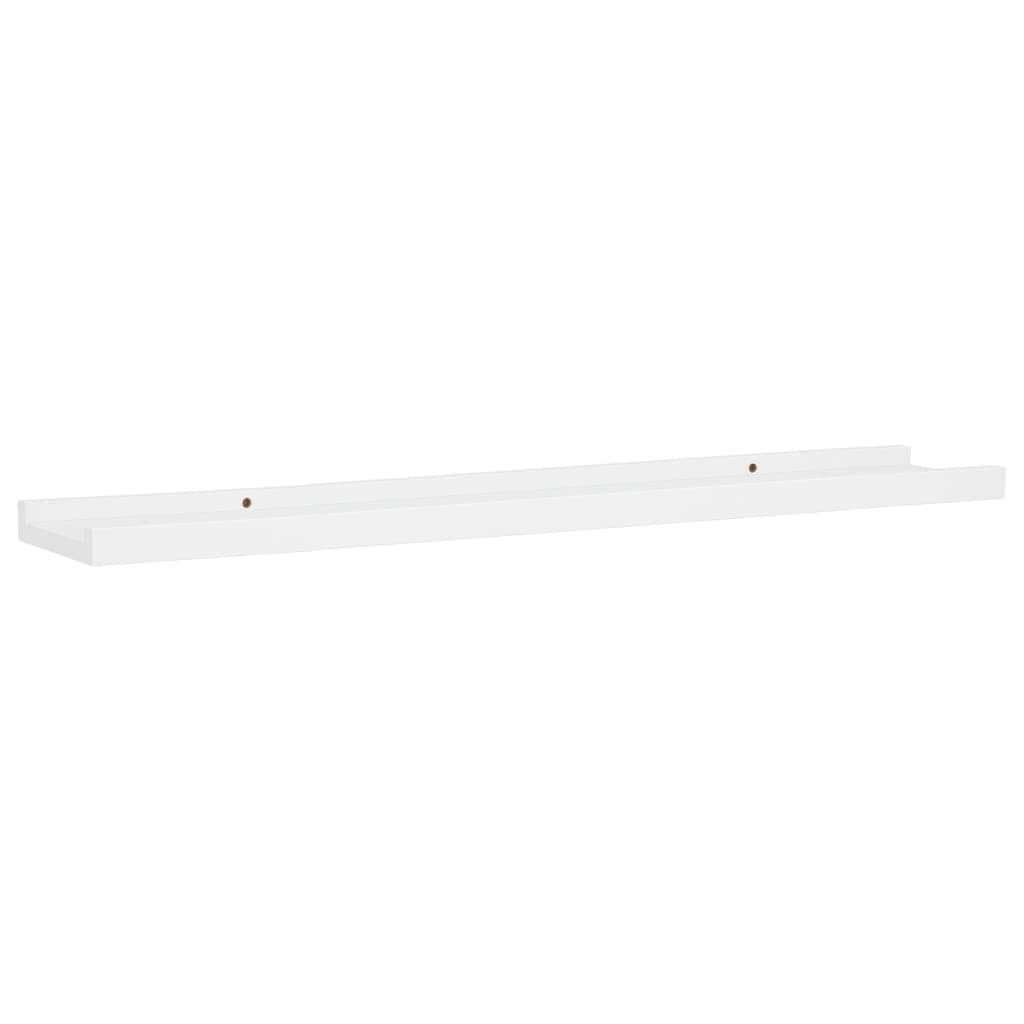 Picture Frame Ledge Shelves 2 pcs White MDF