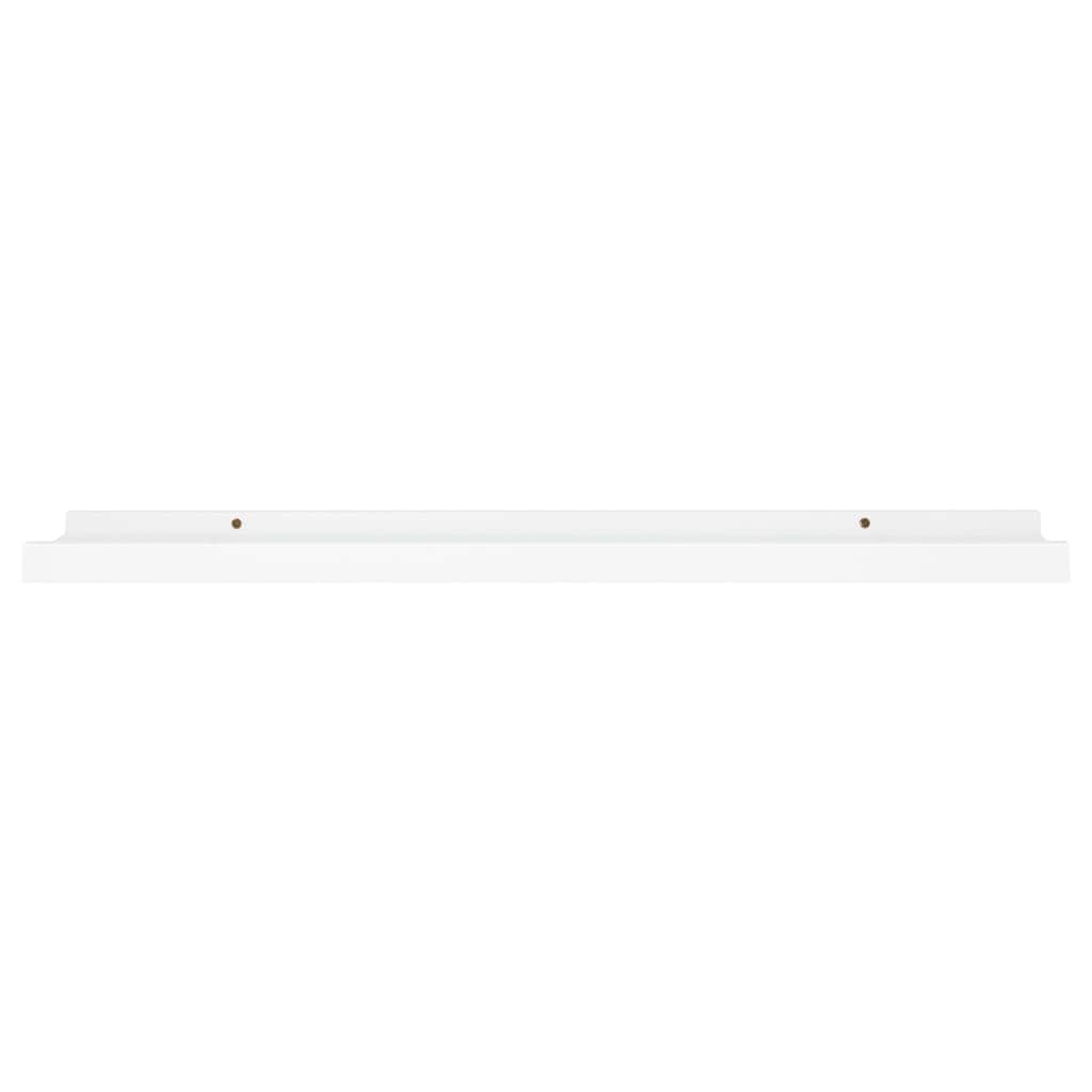 Picture Frame Ledge Shelves 2 pcs White MDF