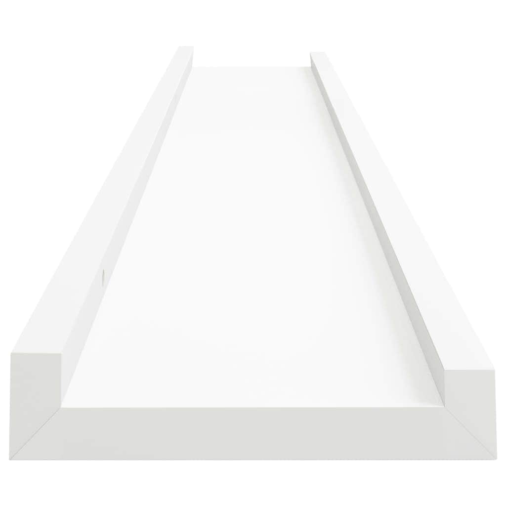 Picture Frame Ledge Shelves 2 pcs White MDF