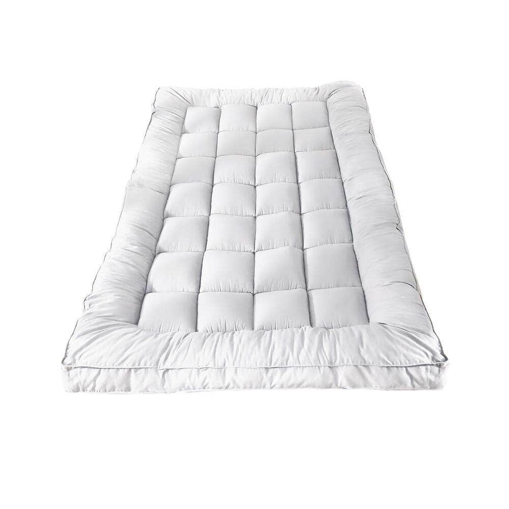 Pillow Top Mattress Topper Microfibre Pad Underlay Single