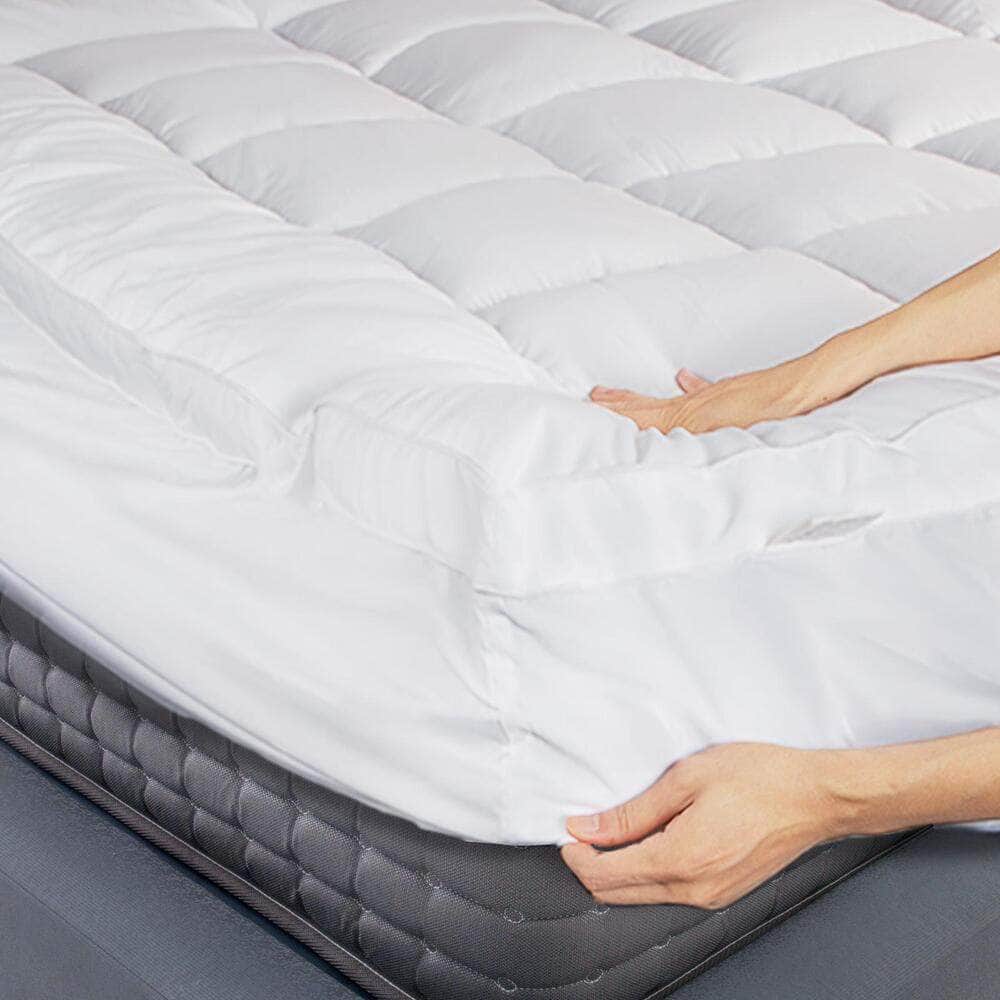 Pillow Top Mattress Topper Microfibre Pad Underlay Single