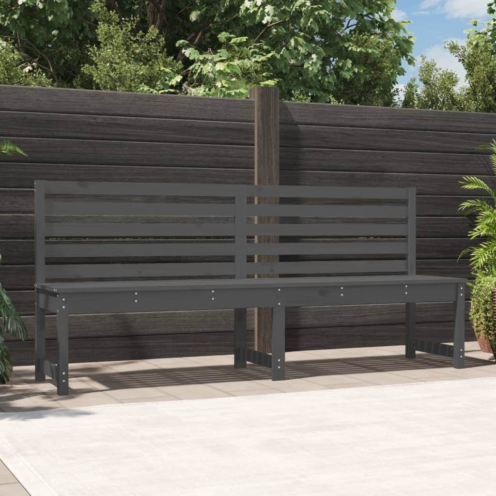 Pine Lumina: Crisp White Solid Wood Garden Bench