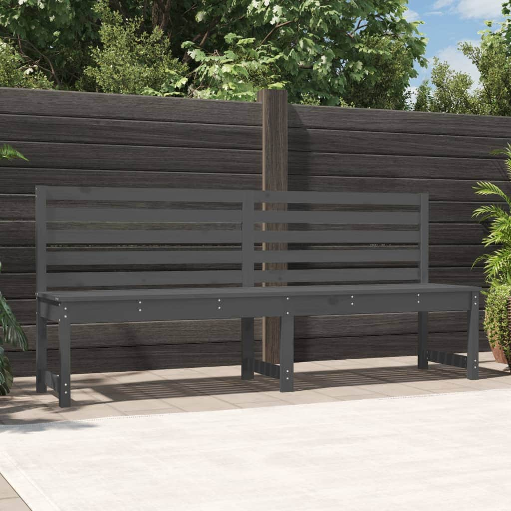 Pine Lumina: Crisp White Solid Wood Garden Bench