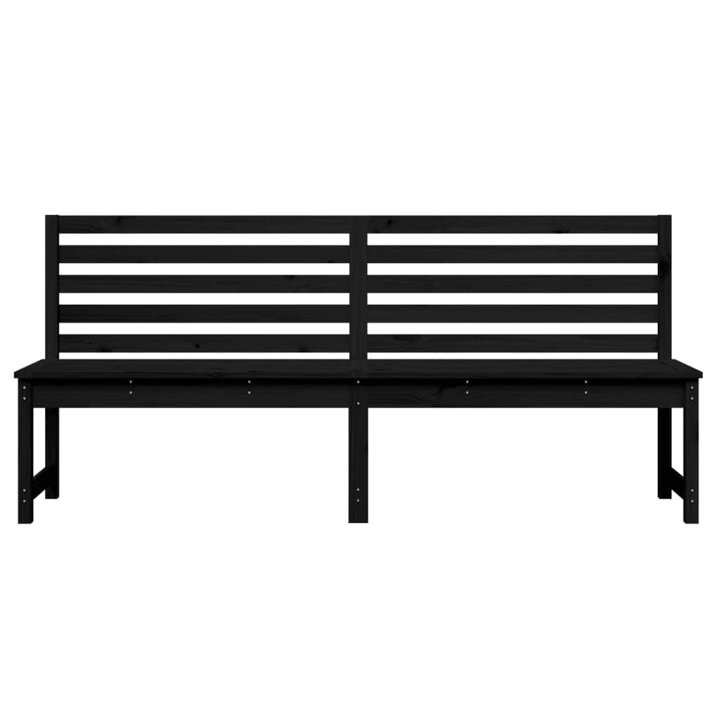 Pine Lumina: Crisp White Solid Wood Garden Bench