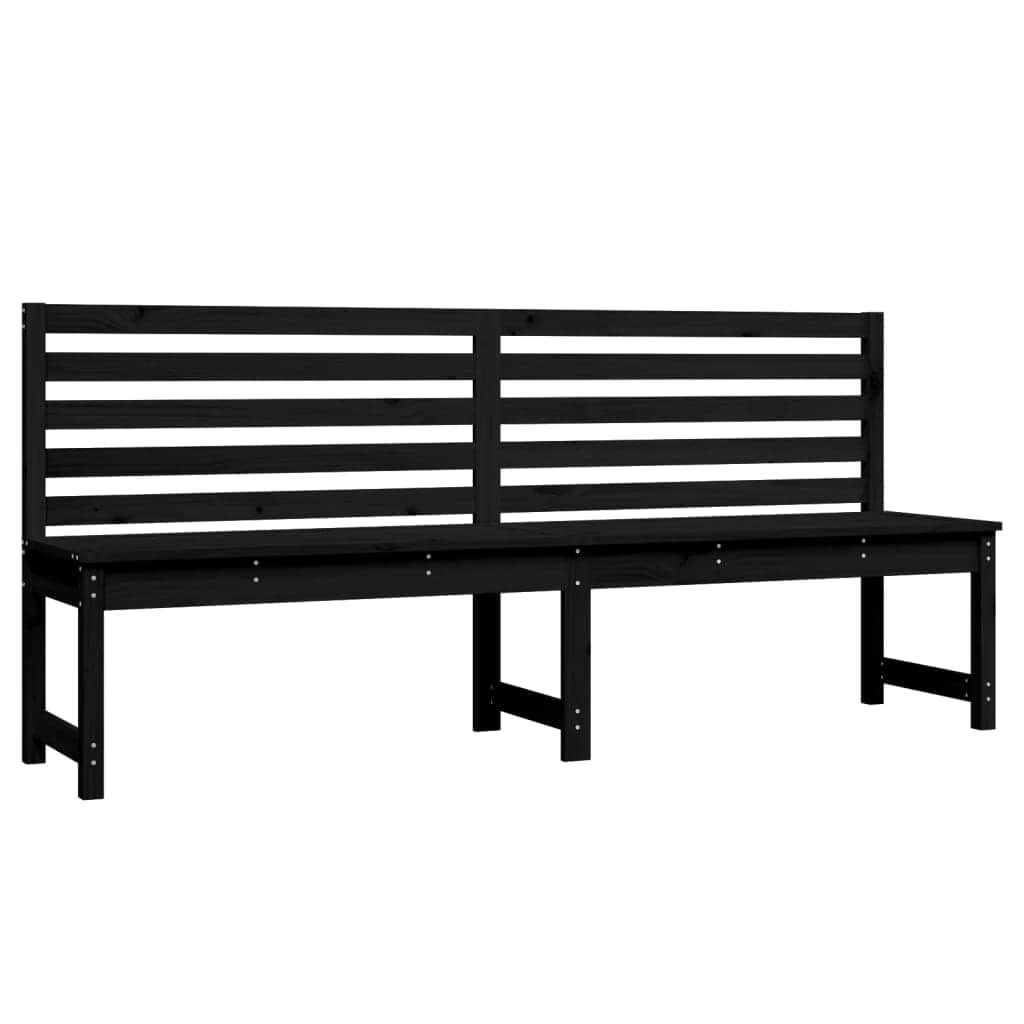 Pine Lumina: Crisp White Solid Wood Garden Bench