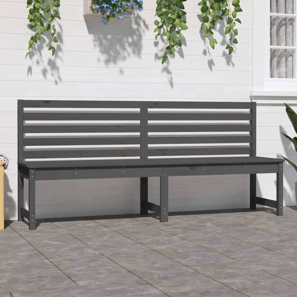 Pine Lumina: Crisp White Solid Wood Garden Bench