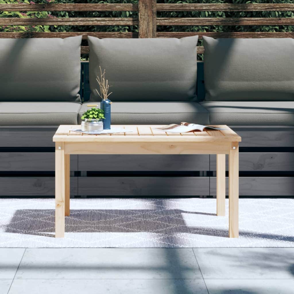 Pine Majesty Unveiled: Solid Wood Garden Table Embracing Natural Beauty