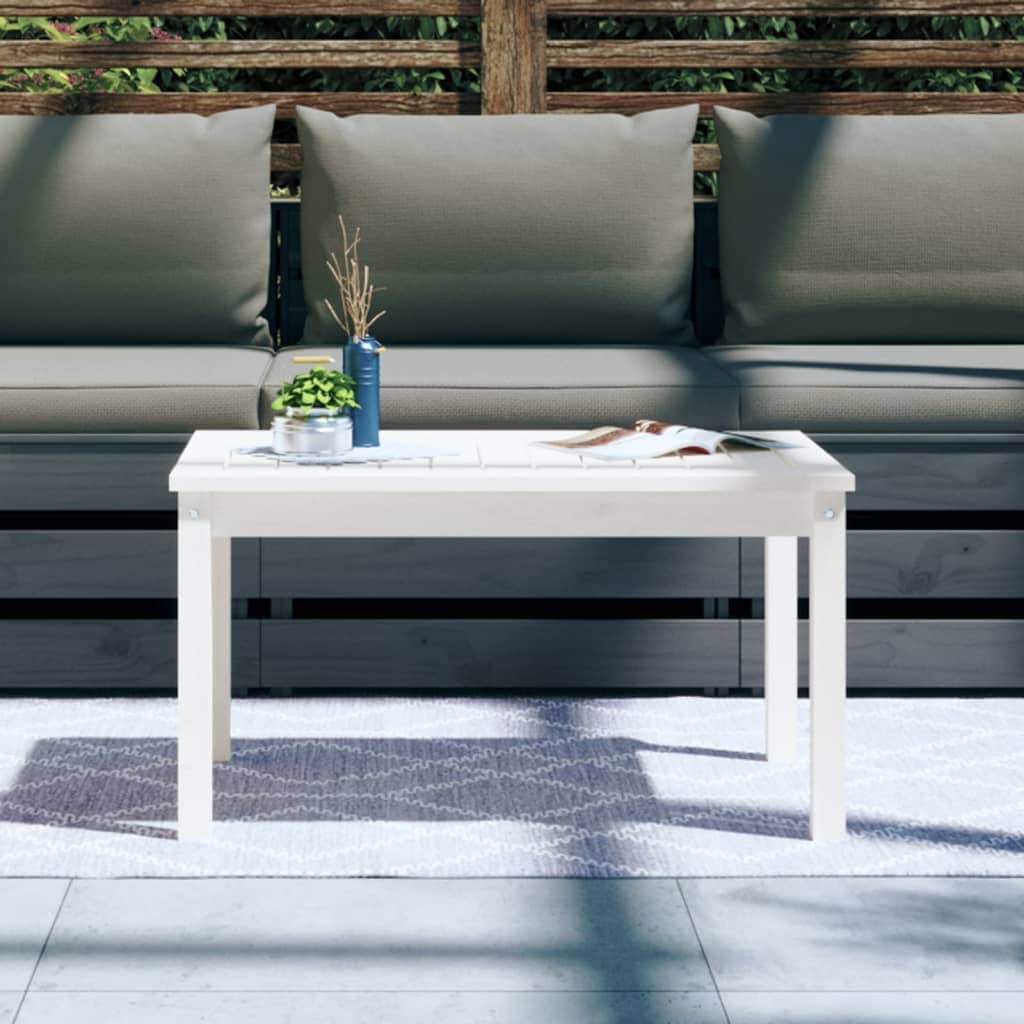 Pine Majesty Unveiled: Solid Wood Garden Table Embracing Natural Beauty