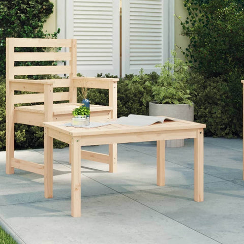 Pine Majesty Unveiled: Solid Wood Garden Table Embracing Natural Beauty