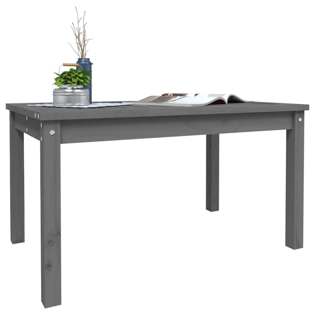 Pine Majesty Unveiled: Solid Wood Garden Table Embracing Natural Beauty