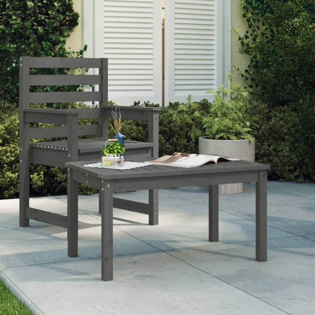 Pine Majesty Unveiled: Solid Wood Garden Table Embracing Natural Beauty