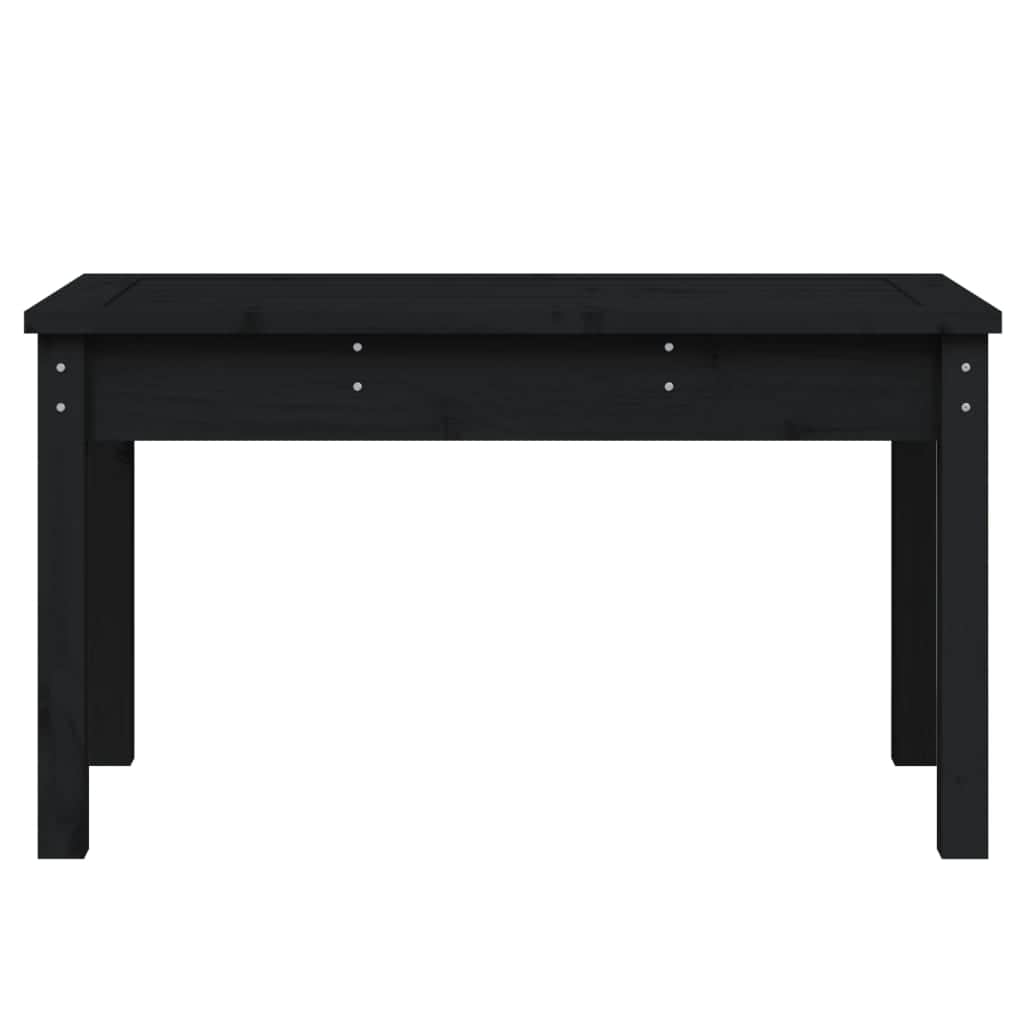 Pine Noir: Black Solid Wood Garden Bench