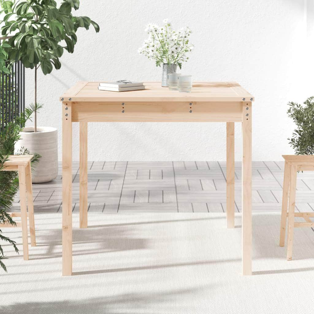 Pine Perfection: Solid Wood Garden Table Crafted for Outdoor Elegance