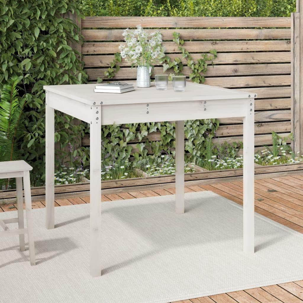 Pine Perfection: Solid Wood Garden Table Crafted for Outdoor Elegance