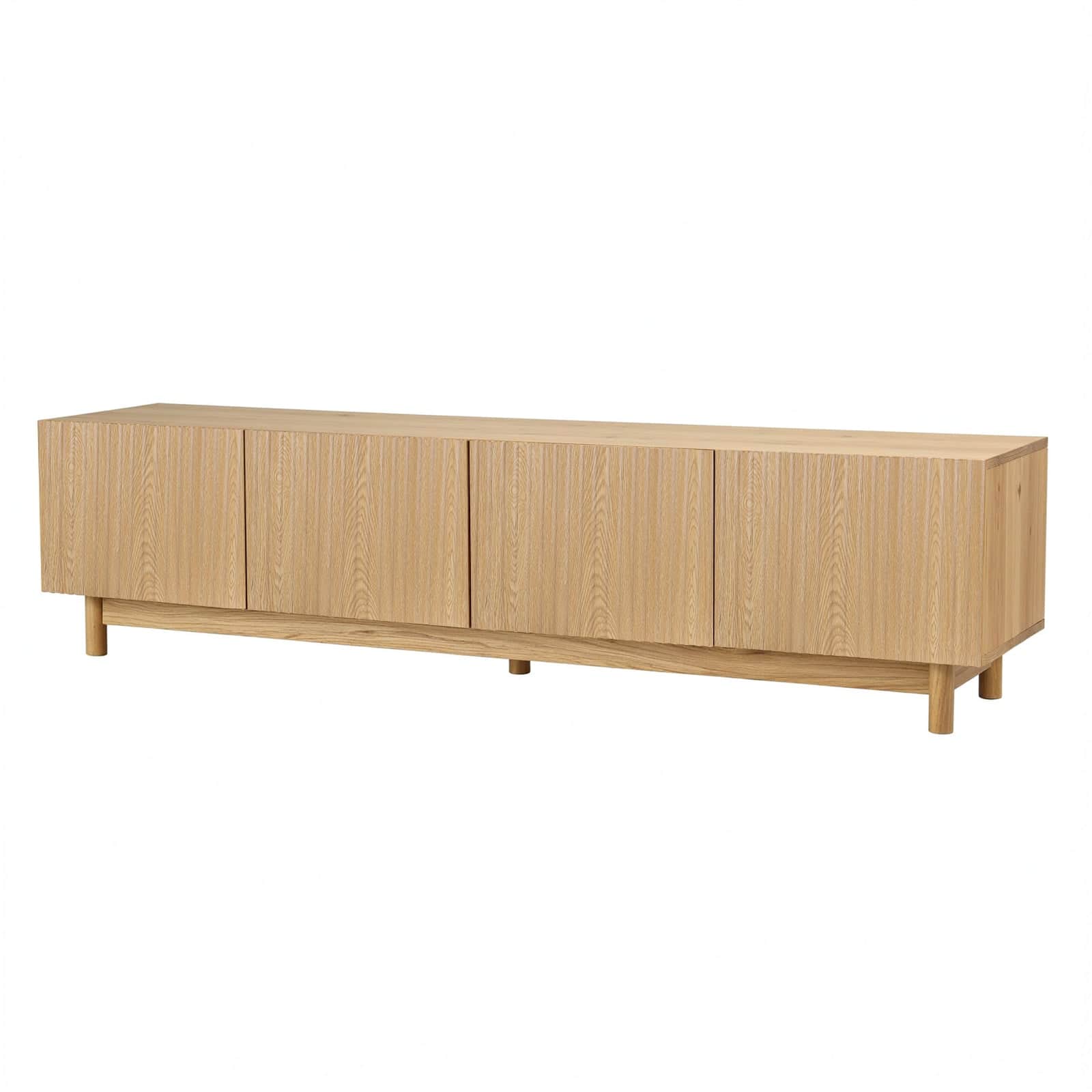 Pine TV Unit Entertainment Cabinet 180cm Storage with Soft Close Doors