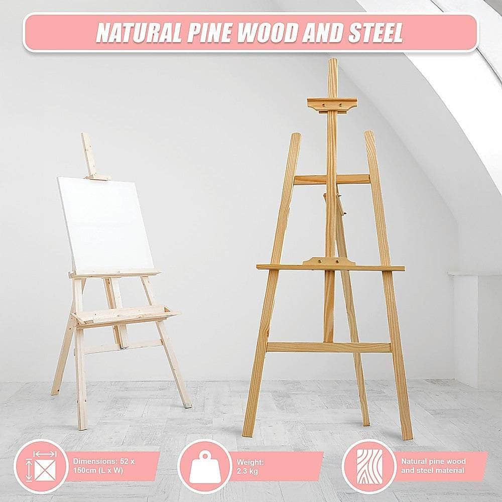 Pine Wood Easel Artist Art Display Painting Shop Tripod Stand Wedding