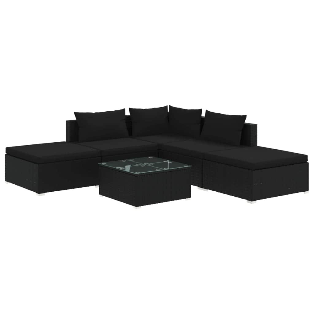 Pinewood Oasis: 6-Piece Garden Lounge Set with Plush Cushions