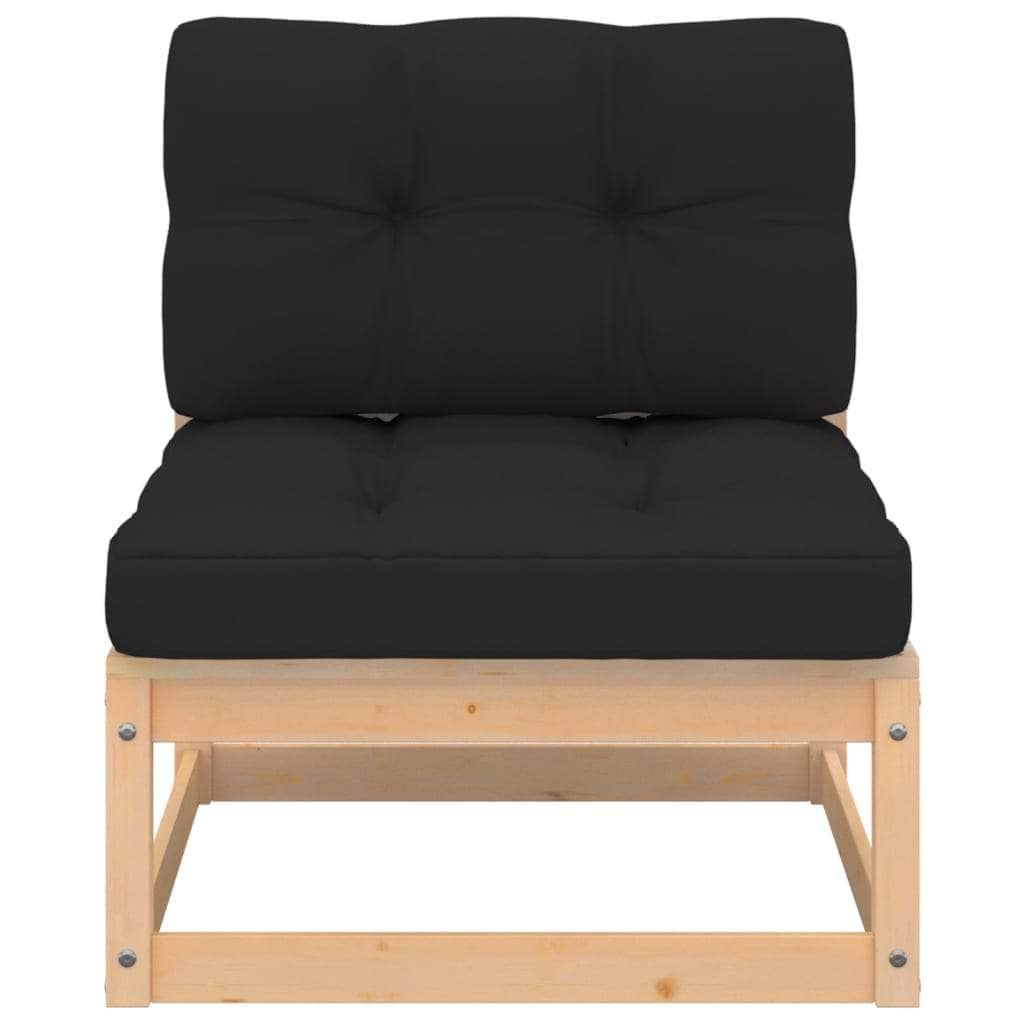 Pinewood Tranquility: 6-Piece Garden Lounge Set with Cozy Cushions