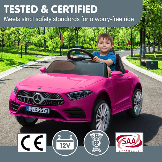Pink Mercedes Benz CLS 350 Kids Electric Ride-On Car with Remote, Pink colour - photo 12