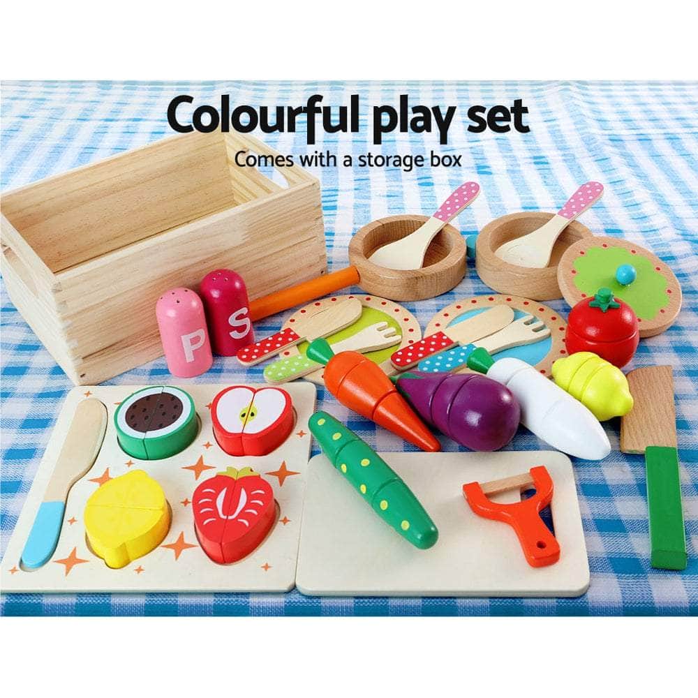 Pink Wooden Kitchen Pretend Play Sets and Cooking Toys for Kids