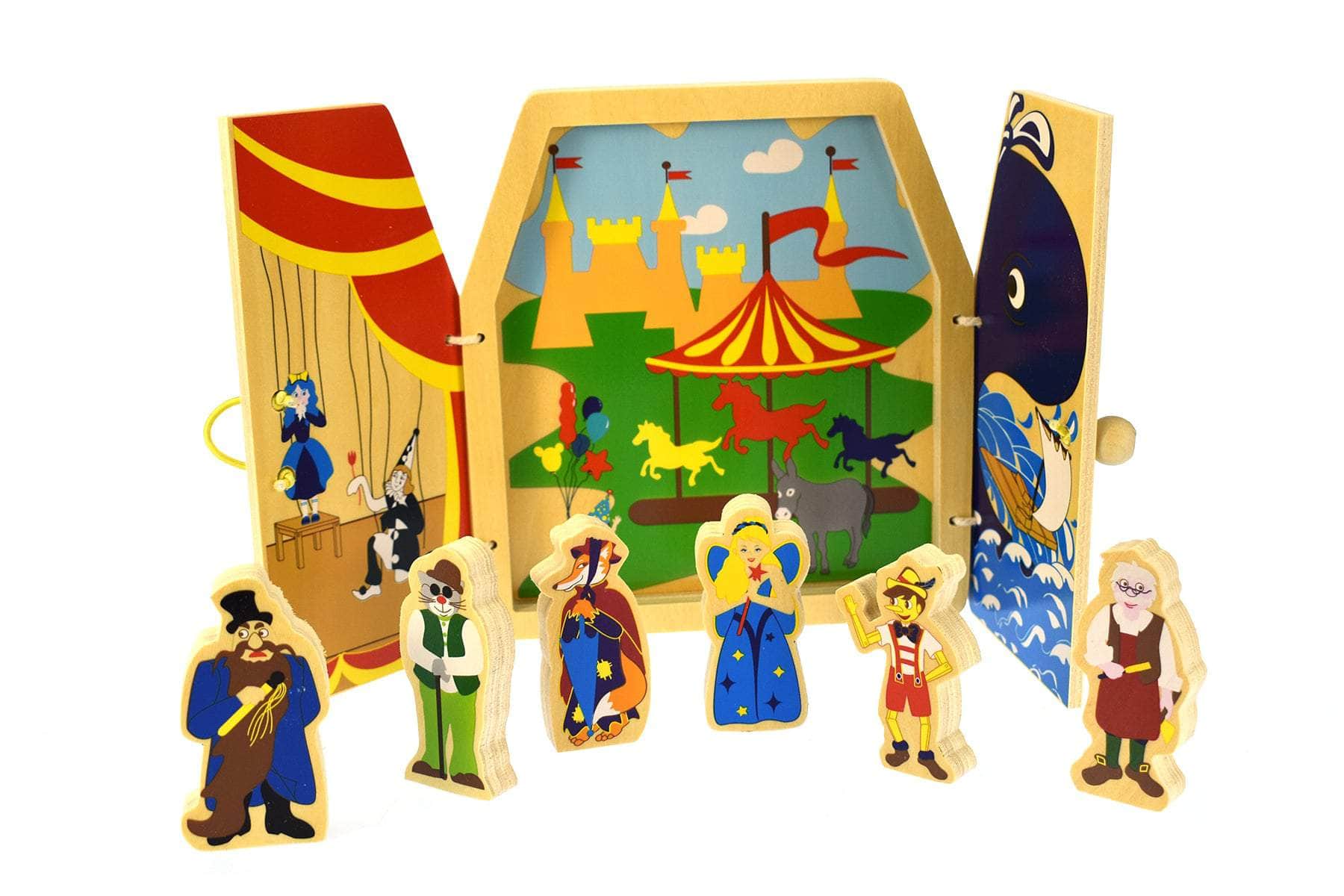 Pinocchio Puppet Parade & Story Set Pack Of 4 with 9ele