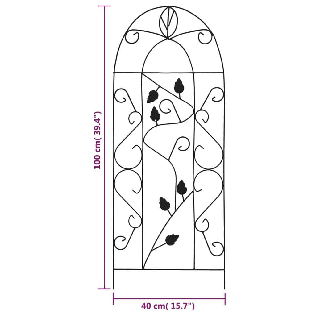 Plant Climbing Racks 3 pcs Black